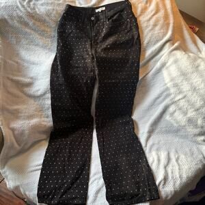 Who Wore What black bedazzled jeans, size 28